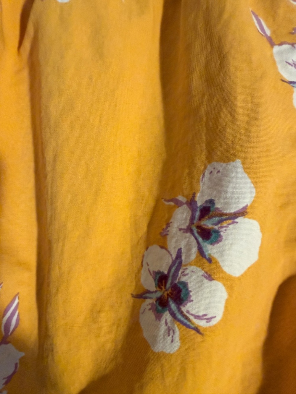 Patagonia Barely Baggies Floral Print Yellow White and Blue Shorts Sz L - Picture 7 of 10